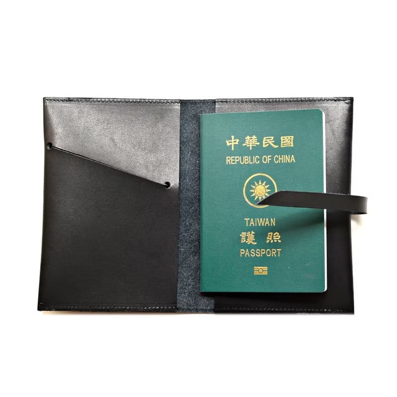 【黑手黨的入山證】植鞣牛皮護照套 黑色皮革護照夾 出國旅遊必備