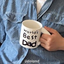 送父親叉腰杯溫感變色杯爸爸杯(現貨)