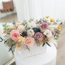 粉紫花園永生盆花 開幕花禮 喬遷賀禮 母親節 情人 生日 禮物