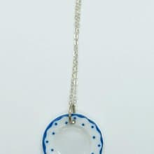 懷舊陶瓷餐具首飾系列-圓點瓷碟頸鏈