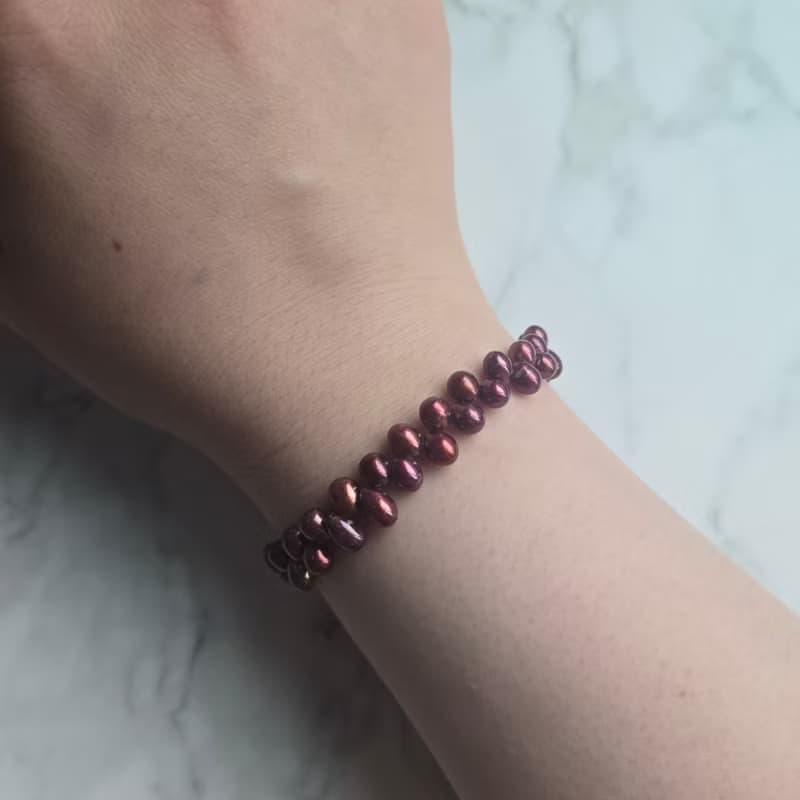 【日本手作】高品質淡水Keshi珍珠手鍊 – 細緻優雅設計