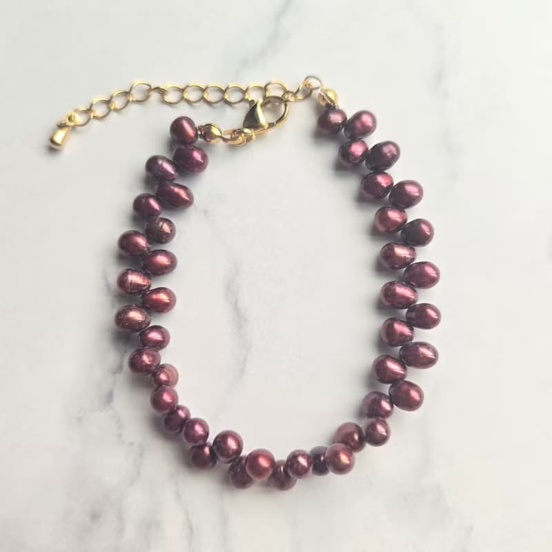 【日本手作】高品質淡水Keshi珍珠手鍊 – 細緻優雅設計