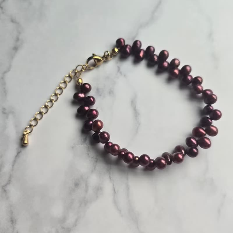 【日本手作】高品質淡水Keshi珍珠手鍊 – 細緻優雅設計