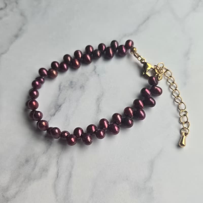 【日本手作】高品質淡水Keshi珍珠手鍊 – 細緻優雅設計