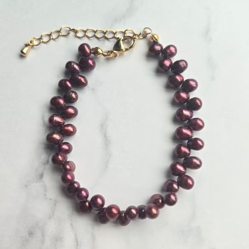 【日本手作】高品質淡水Keshi珍珠手鍊 – 細緻優雅設計