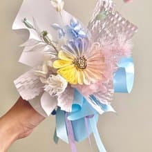 漸層索拉太陽花束-畢業典禮/送別永生花束/學士服/拍照小物/教師