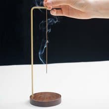 倒掛香器 胡桃木創意線香香插檀香倒流香爐禪意擺件日式香道枯山