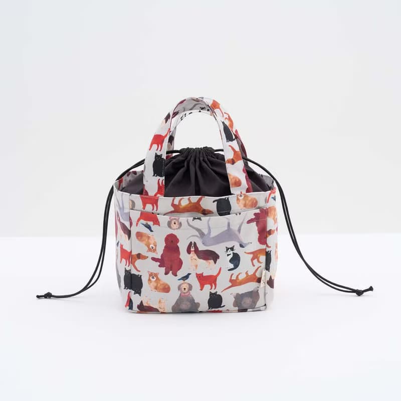 束口便當袋/藝術家聯名/印花樂 x Soupy Tang/寵物派對