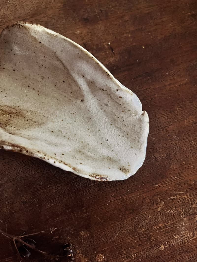 流白 茶則 香皿 零二 茶席 | 陶器皿