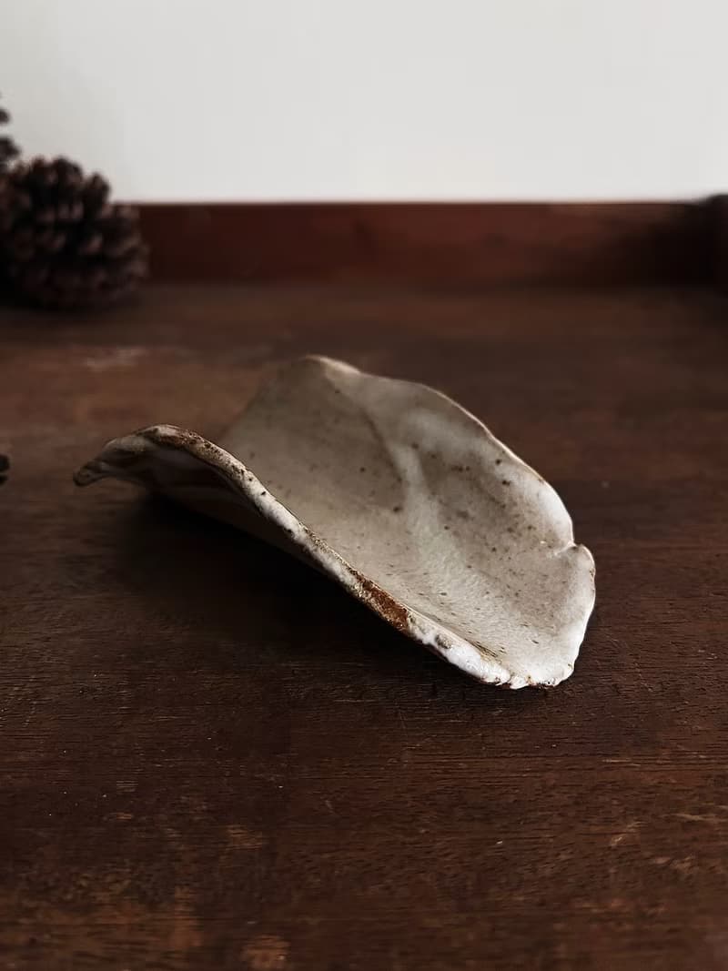 流白 茶則 香皿 零二 茶席 | 陶器皿