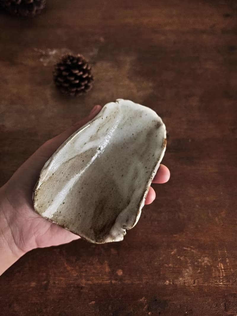 流白 茶則 香皿 零二 茶席 | 陶器皿