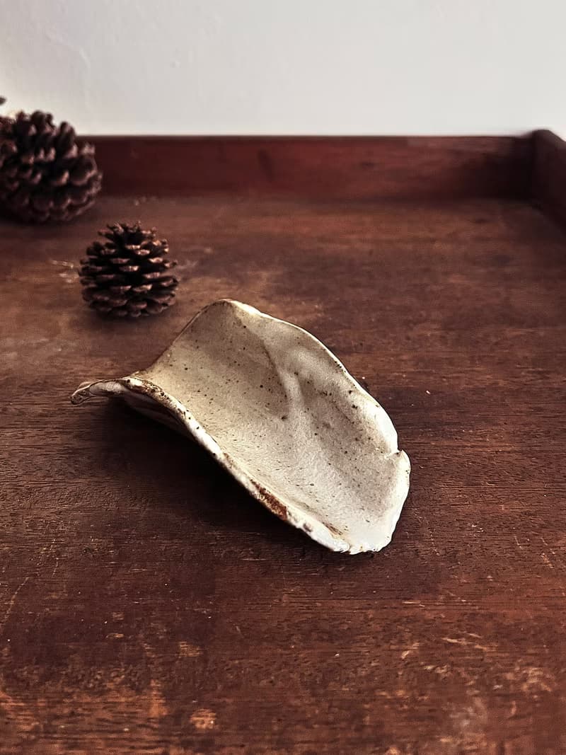 流白 茶則 香皿 零二 茶席 | 陶器皿