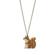 AndMary 手繪瓷項鍊-小松鼠 禮盒包裝 Tiny Squirrel Necklace