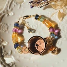 。西雅圖夜未眠。k金包銅保色異國風實用天然水晶手錶設計款