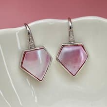 幻紫 馬貝珍珠 古典風格 純銀 滿鑲鋯石 耳飾