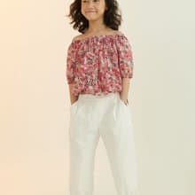 甜果子泡泡袖上衣(粉)