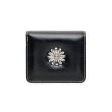 Daisy Photo Slot Half Wallet Bill Card Wallet black