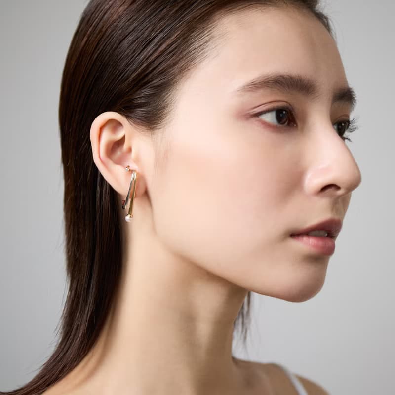 獨特雙色珍珠耳夾 925銀厚鍍18K金 Intrepide Pearl Ear Clip