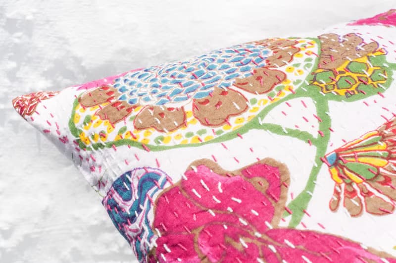 花朵刺繡抱枕套 純棉抱枕套 民族風抱枕套-法式風 浪漫花朵森林