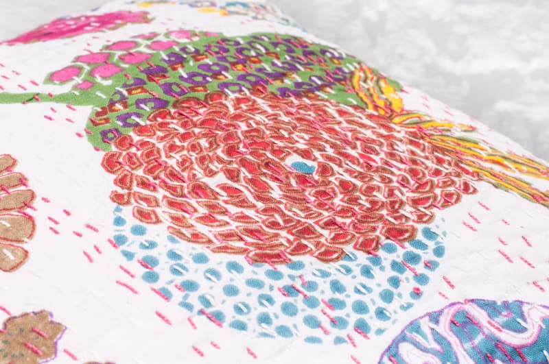 花朵刺繡抱枕套 純棉抱枕套 民族風抱枕套-法式風 浪漫花朵森林