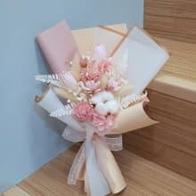 溫柔奶茶粉 韓系花束(奶茶色/拍照道具/生日禮物/乾燥花束)