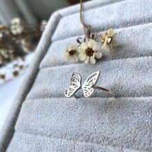 MIH 金工首飾 | Butterfly silver ring 蝴蝶 純銀戒指