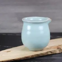 【送禮好物】360~400ml 汝窯無把 手拉坯 咖啡下壺 茶海 公道杯