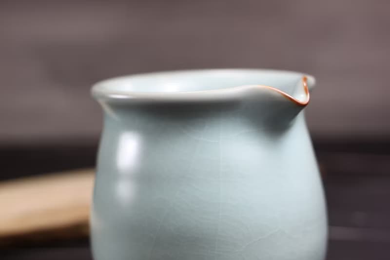 【送禮好物】360~400ml 汝窯無把 手拉坯 咖啡下壺 茶海 公道杯