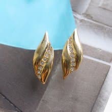 Vintage Jewelry 西洋古董飾品 優美氣質 鑽螺 針式耳環