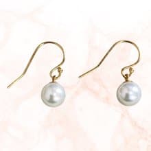 壱岐真珠 パール フックピアス 7.0-7.5/7.5-8.0/8.0-8.5/8.5-9.0mm K14GF あこや真珠  Made in Japan