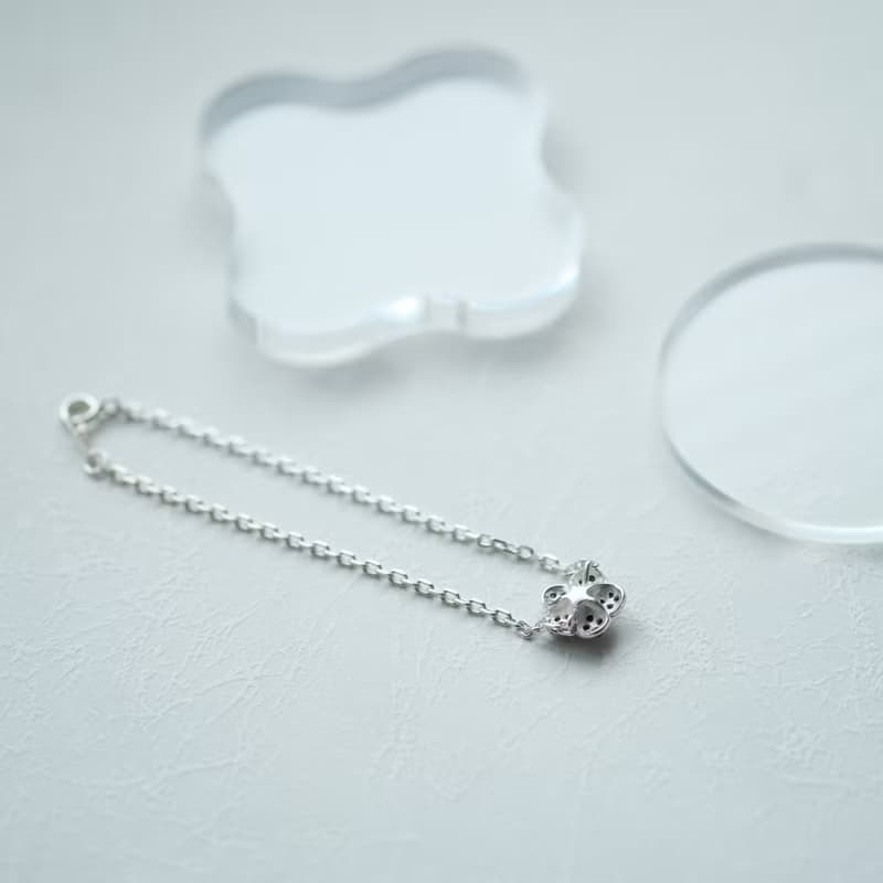 サファイア フラワー ブレスレット シルバー925