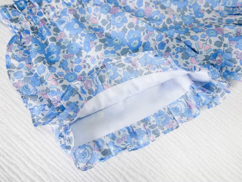 英國LIBERTY FABRICS有機棉Mia荷葉造型短褲