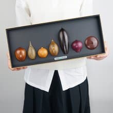 平安喜樂小花瓶禮盒生日禮物擺件檀木花瓶客廳裝飾手工高檔禮物