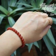 美しい色合い★カーネリアン ビーズ ブレスレット bb006