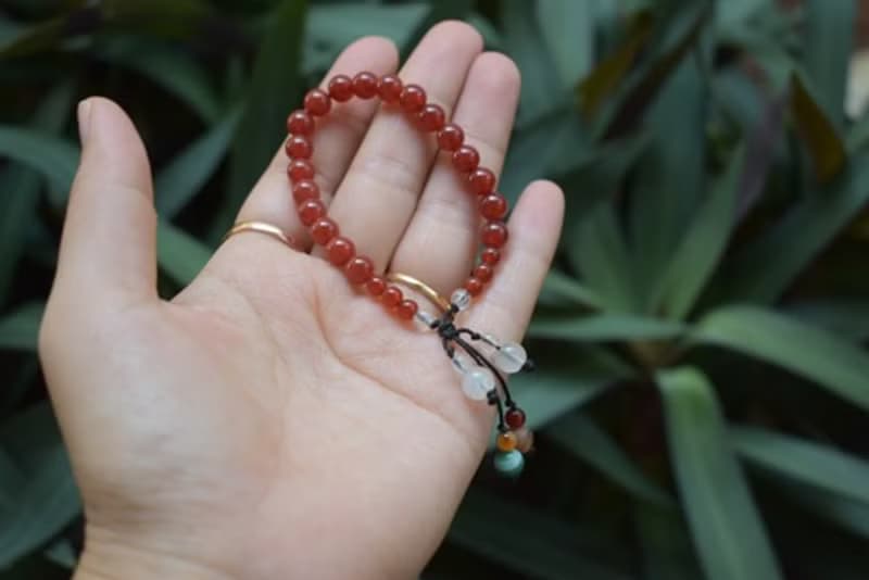 美しい色合い★カーネリアン ビーズ ブレスレット bb006