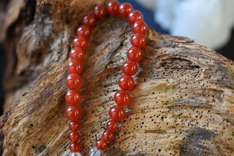 美しい色合い★カーネリアン ビーズ ブレスレット bb006