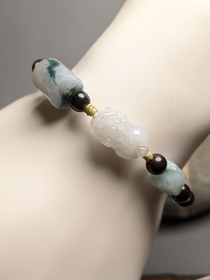 -轉念成福- 天然緬甸翡翠貔貅 本命年手鍊 招財守護 心念守玉 08