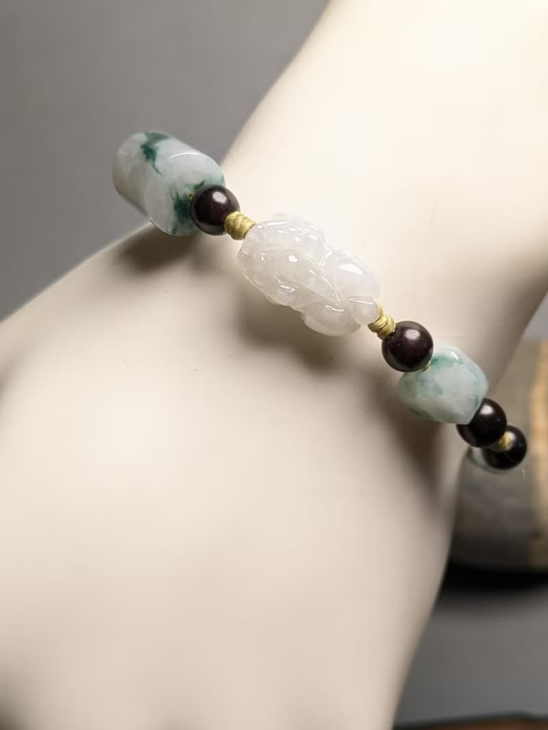 -轉念成福- 天然緬甸翡翠貔貅 本命年手鍊 招財守護 心念守玉 08