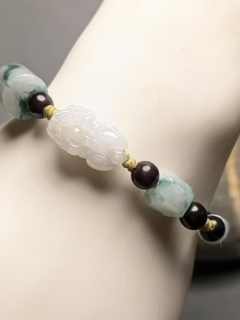 -轉念成福- 天然緬甸翡翠貔貅 本命年手鍊 招財守護 心念守玉 08