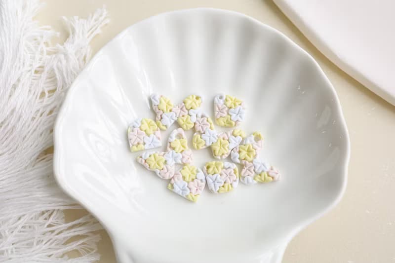 【手工軟陶】彩色小花 蝴蝶 耳釘耳夾