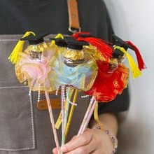 手工花裙 超Q畢業帽金莎棒 流蘇2色可選