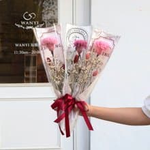 復古碎花母親節康乃馨永生花束  永生花 乾燥花 母親節 母親節花