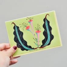 復古花草 生日/情人節/結婚/聖誕節/萬用/手繪卡片 復古花朵卡片