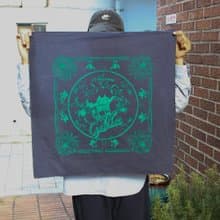 (JayeonStore Silkscreen Project) A cat with a wonderful garden Bandana