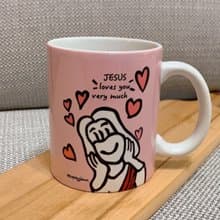 耶穌愛你 Jesus Loves You 馬克杯 手繪插畫風格 原創 Q版 咖啡杯