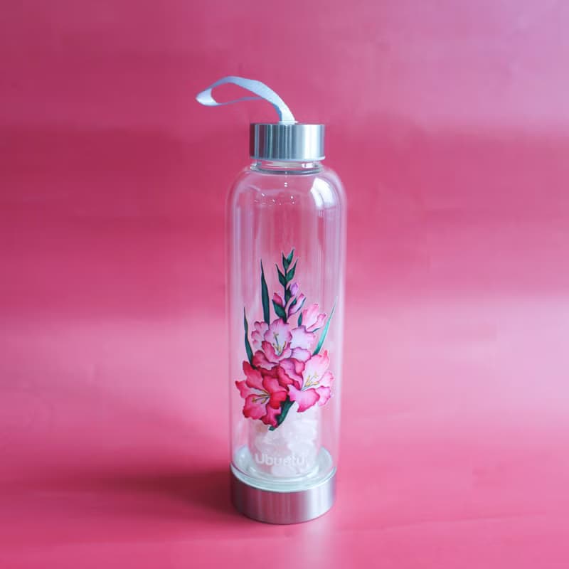 UBUNTU 水晶水瓶 | 幸運之花 | 粉色劍蘭 | 讓水回到 最原始的狀