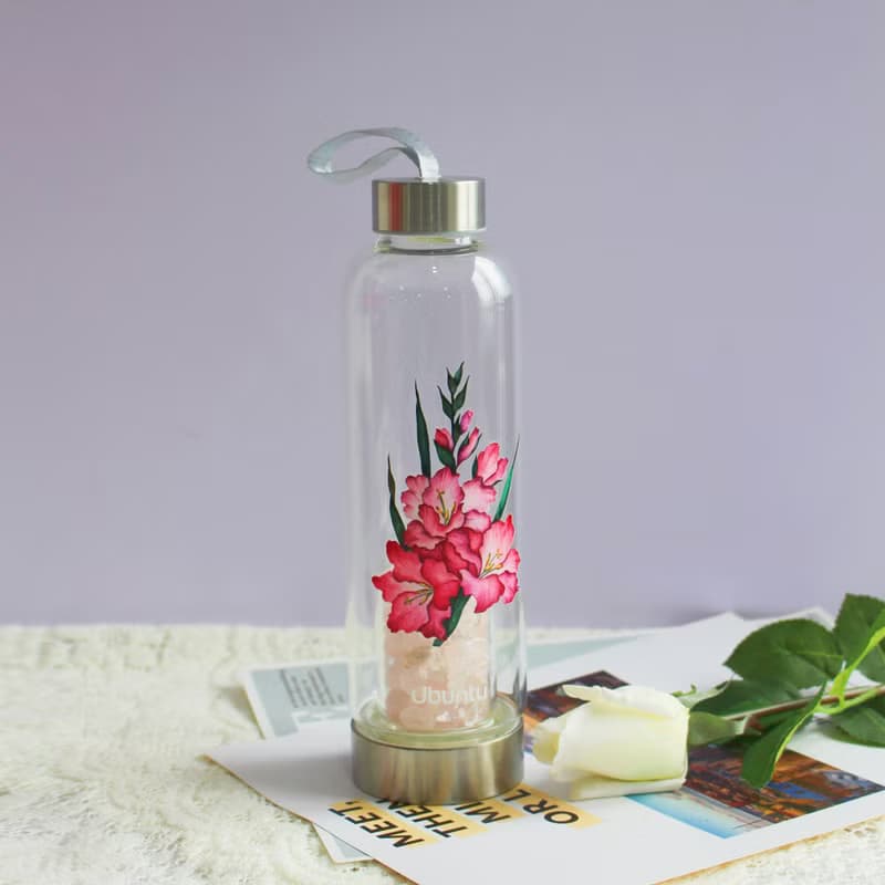 UBUNTU 水晶水瓶 | 幸運之花 | 粉色劍蘭 | 讓水回到 最原始的狀