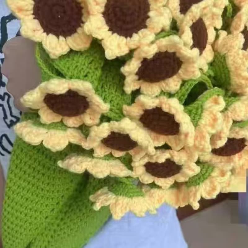鈴蘭花朵毛毯花束毯子手工毯編織 diy 材料包鉤織花毯禮物