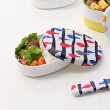Japoney 1-Tier Laminated Lunchbox Textile Modern Container Gift Made In Japan