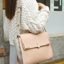 上班族 素皮革包 Claudia 優碓 多格 上肩袋 電腦袋 文件袋 裸粉